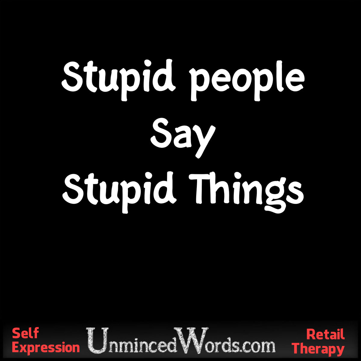 Stupid People Say Stupid Things Unminced Words 8031