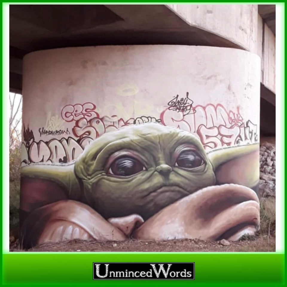 Street art yoda graffiti, it is