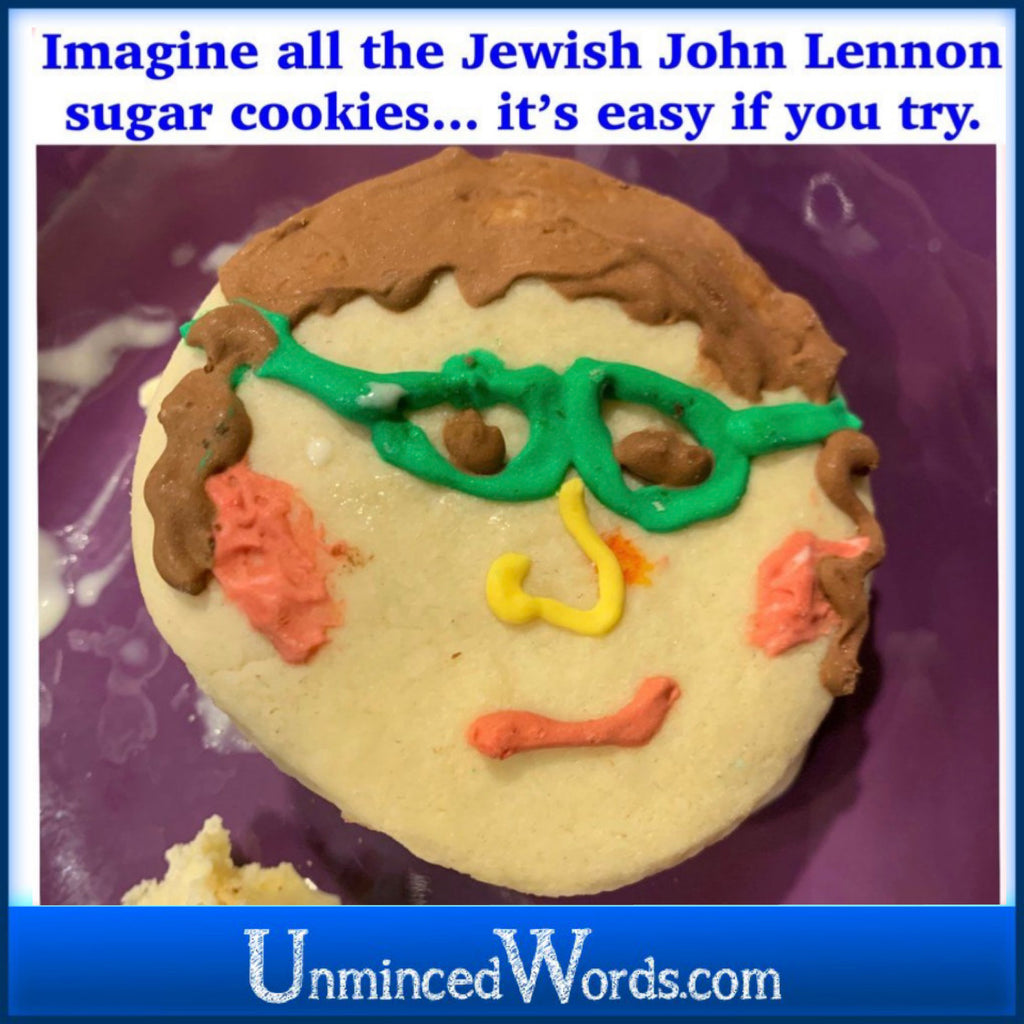 John Lennon Sugar cookie fun from UnmincedWords.com