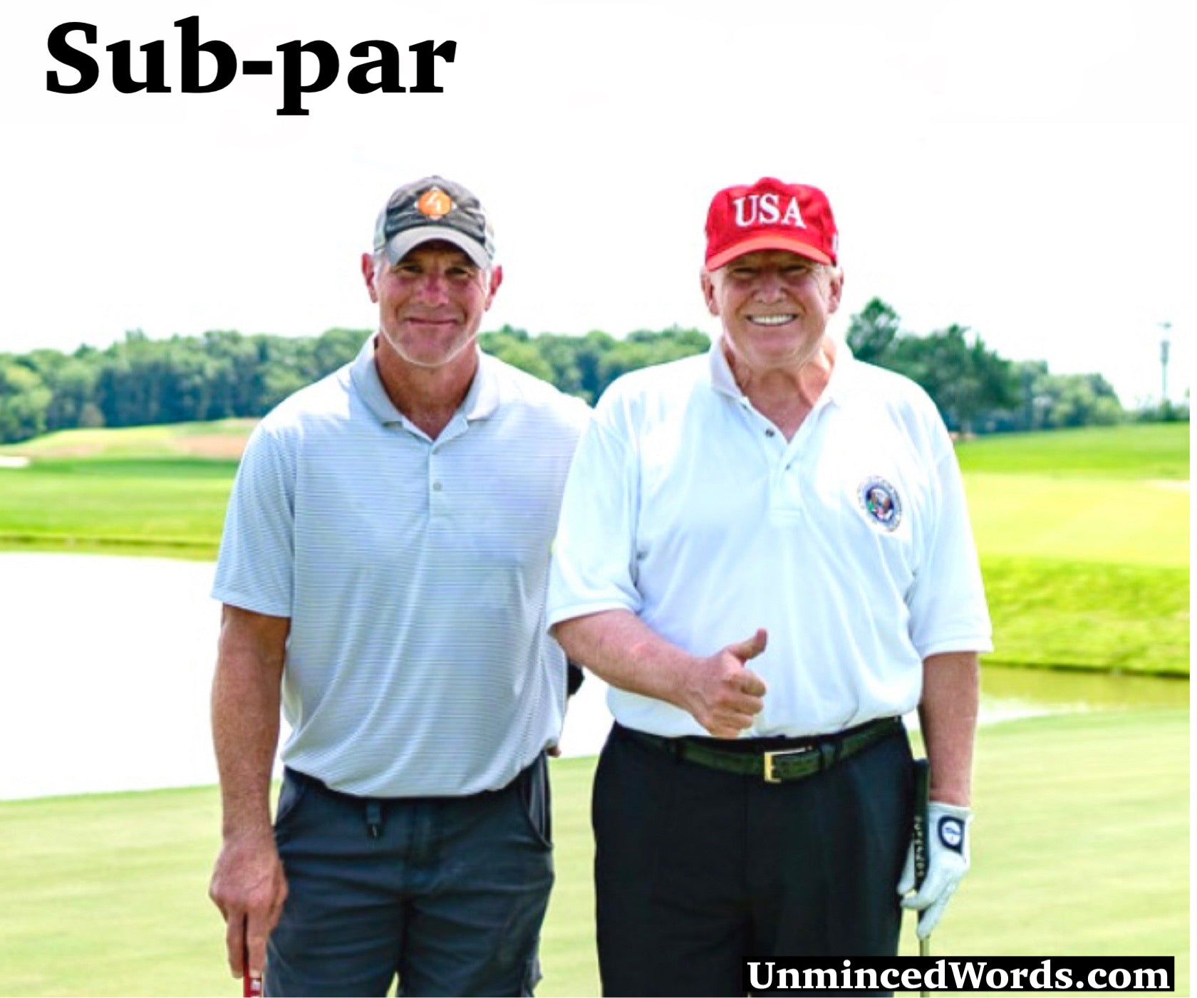 Sub-par sums Brett Favre and Donald Trump