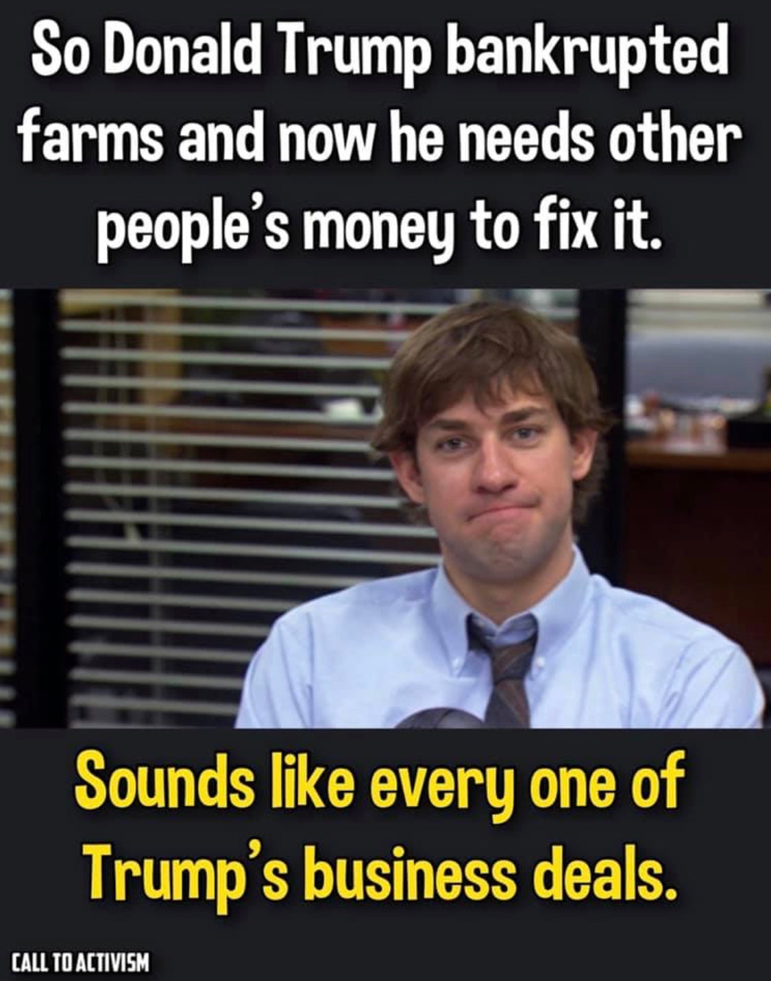 Jim from The Office talks about Trump’s business.