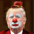 Clown Trump art shared by UnMinced Words