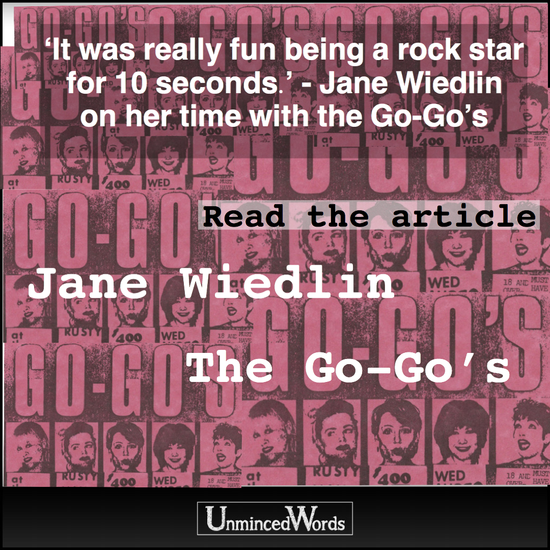 ‘It was really fun being a rock star for 10 seconds.’ Jane Wiedlin on her time with the Go-Go’s