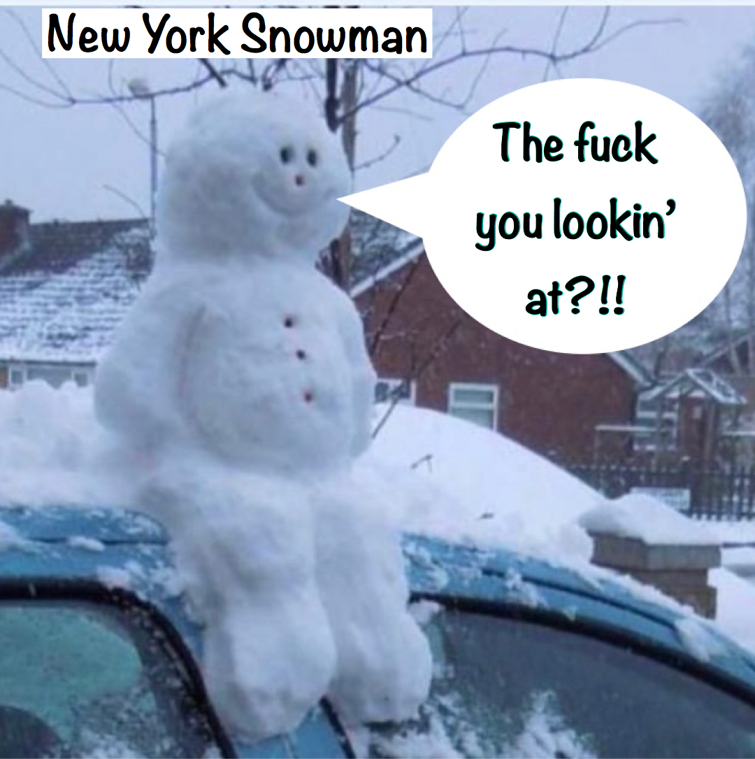 New York Snowman is awesome until he talks.