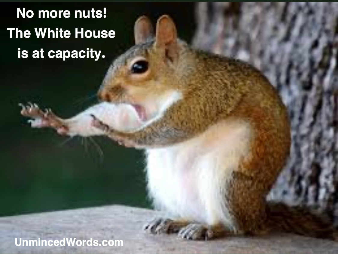 No more nuts! The White House is at capacity.