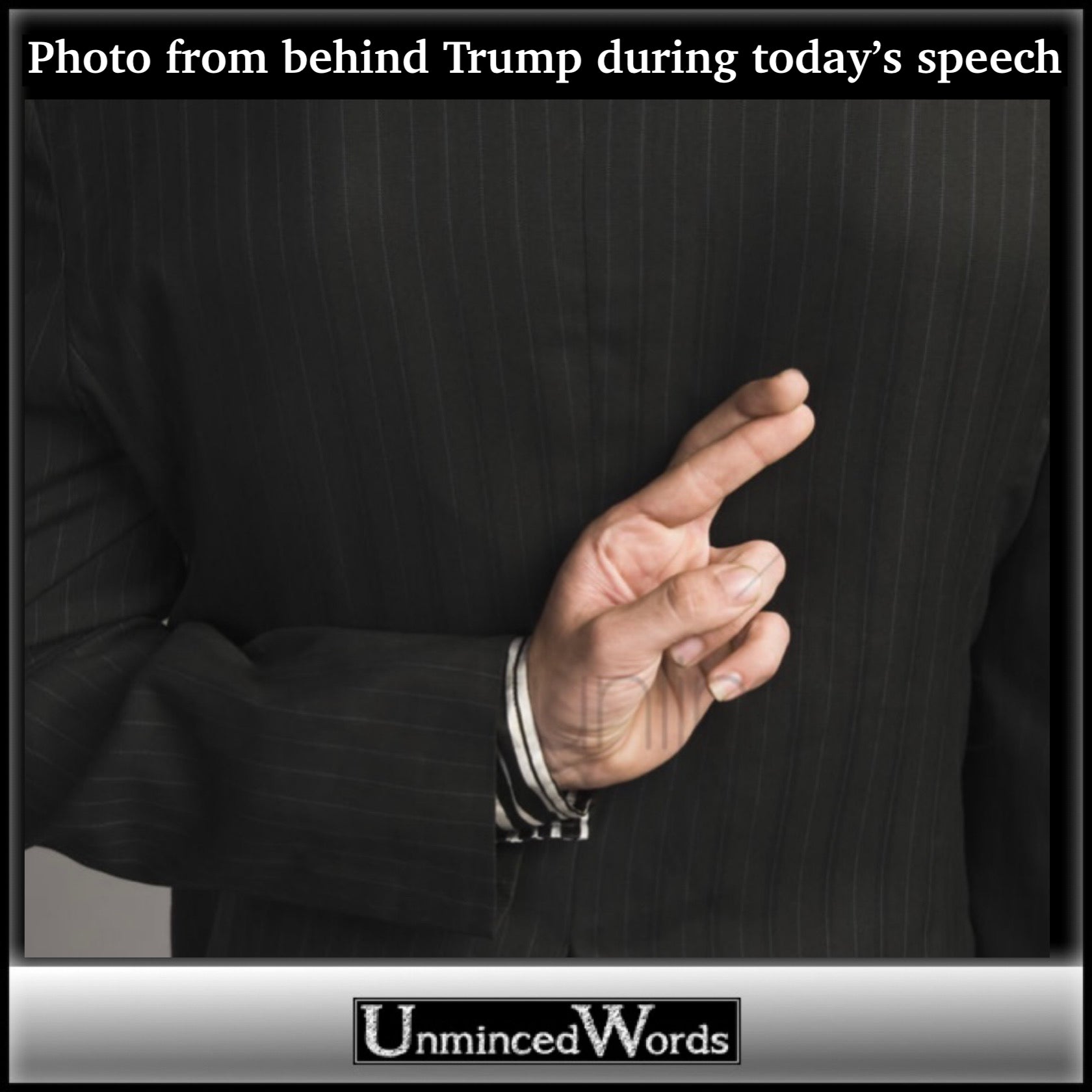 ‪PHOTO TAKEN FROM BEHIND TRUMP DURING TODAY’S SPEECH