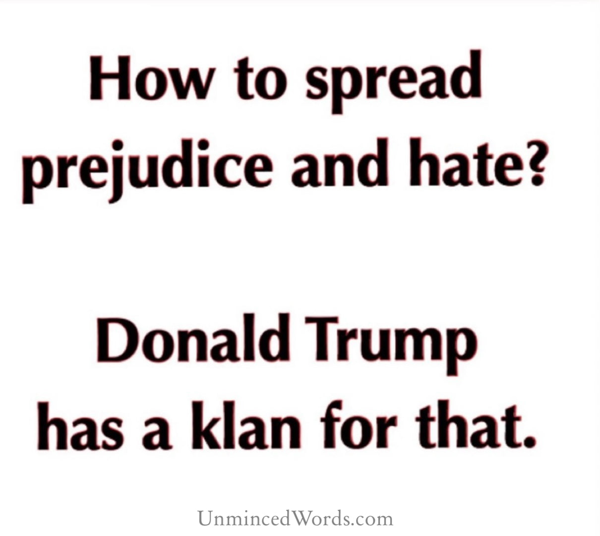 How To Spread Prejudice And Hate? Donald Trump Has A Klan For That