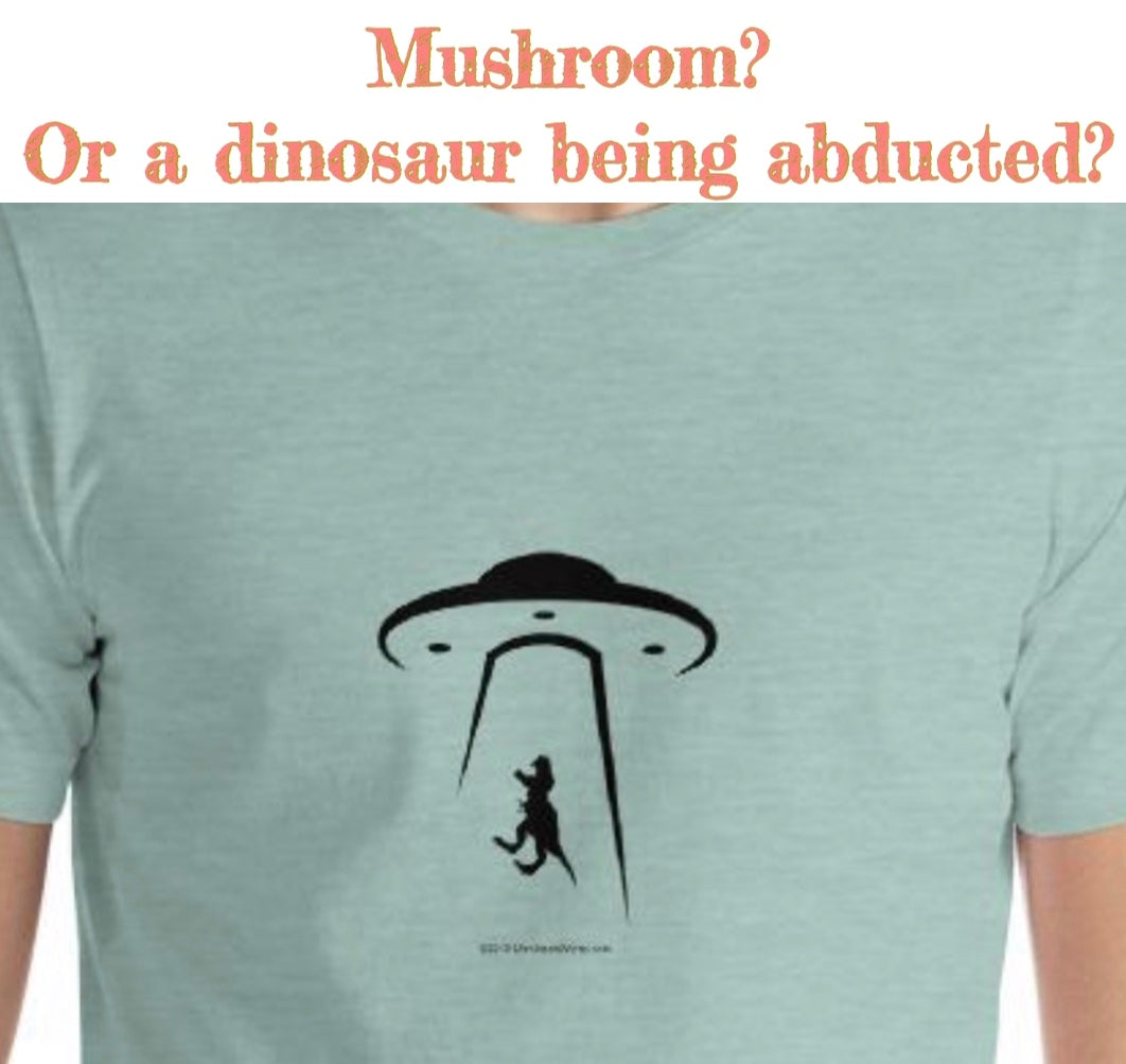 Mushroom? Or a dinosaur being abducted?