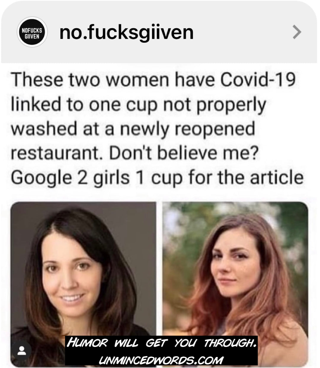 These two women have Covid-19 linked to one cup not properly
