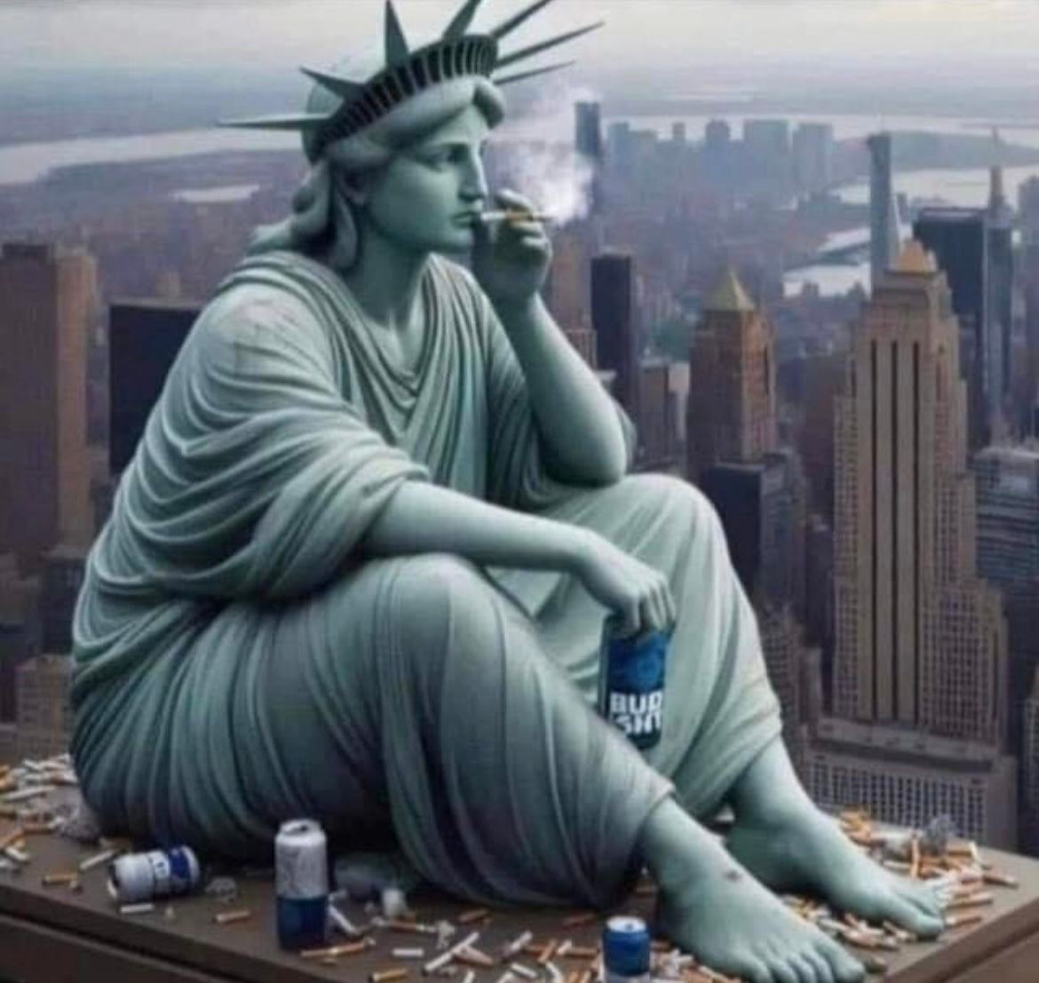 Lady liberty reflects on her choices