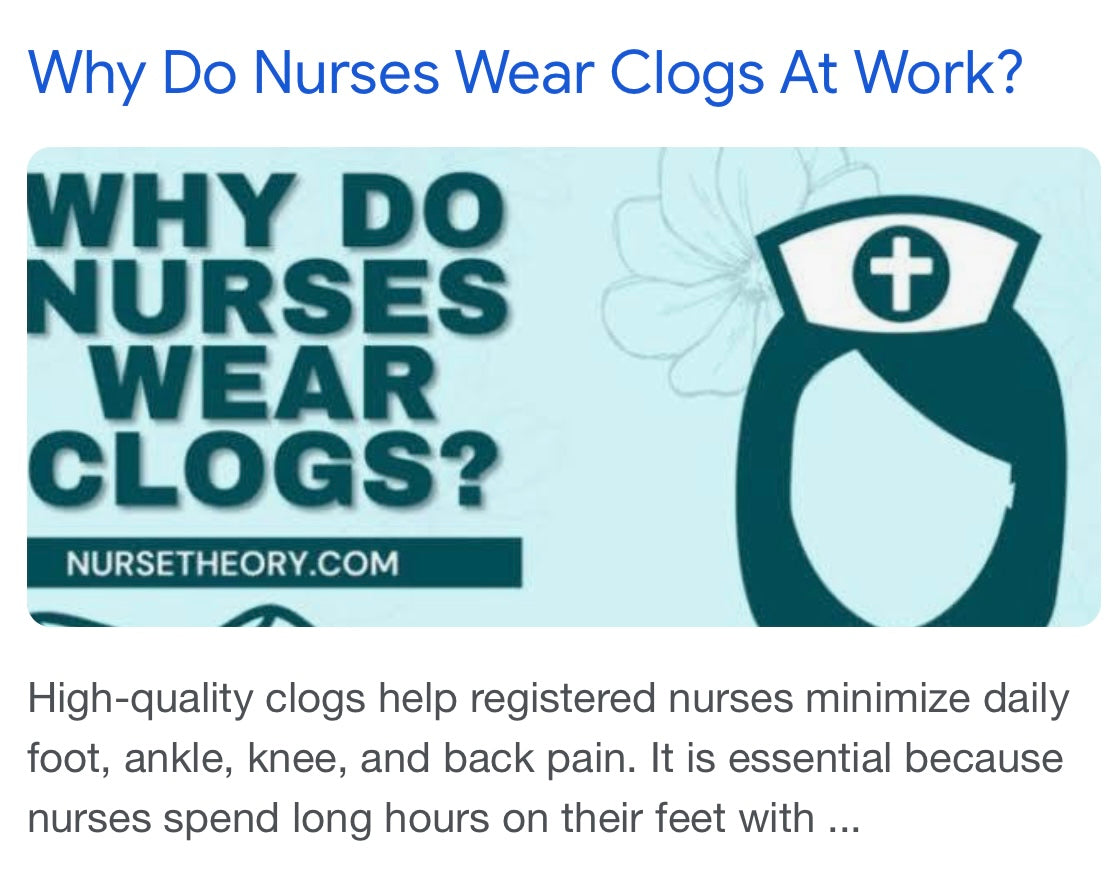 Thanks to clogs for helping the people who help people we love