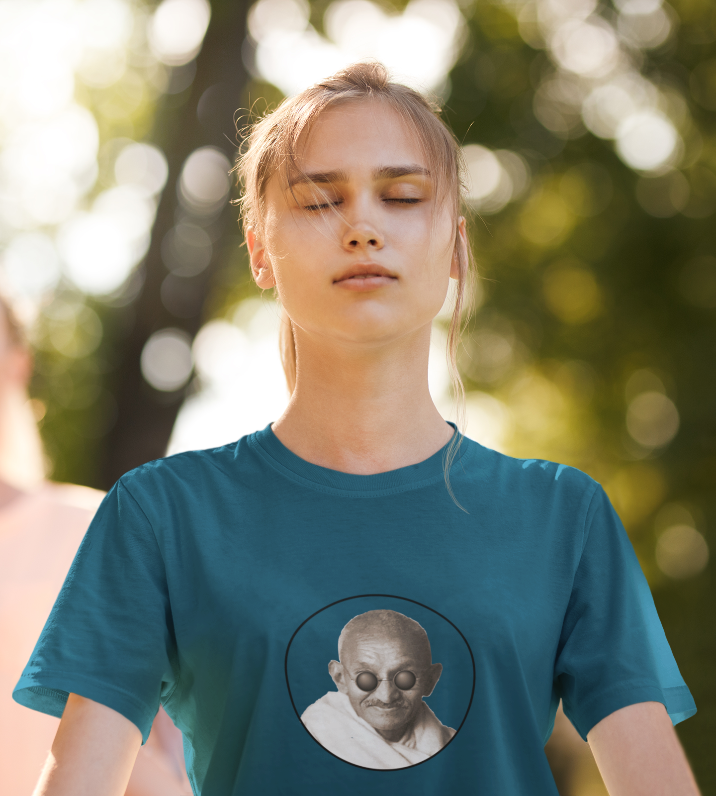 Meditate with Gandhi when you have our Gandhi design with you