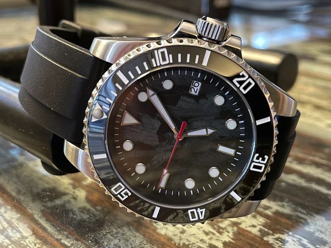 The Meteorite Diver: Automatic Mechanical Wristwatch
