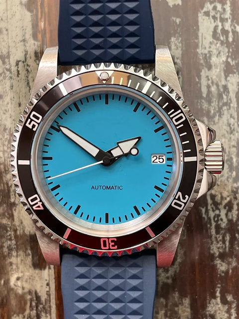 The Blue Diver: Automatic Mechanical Wristwatch