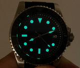 The Blue Solar Diver: Automatic Mechanical Wristwatch