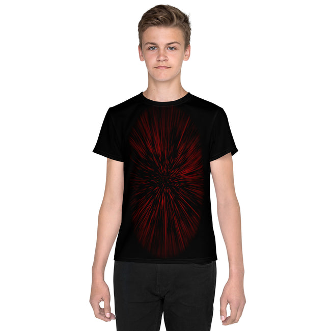 Hyperspace - Red Youth crew neck t-shirt