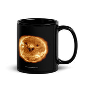 Smiling Sun - Black Glossy Mug