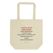 The Definition of Politics - Eco Tote Bag - Unminced Words