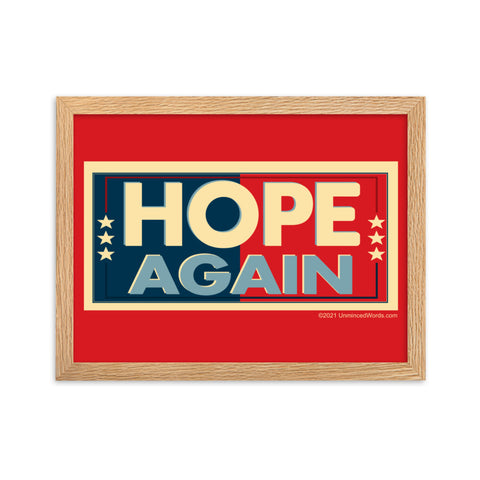 Hope Again - Framed Poster - Unminced Words