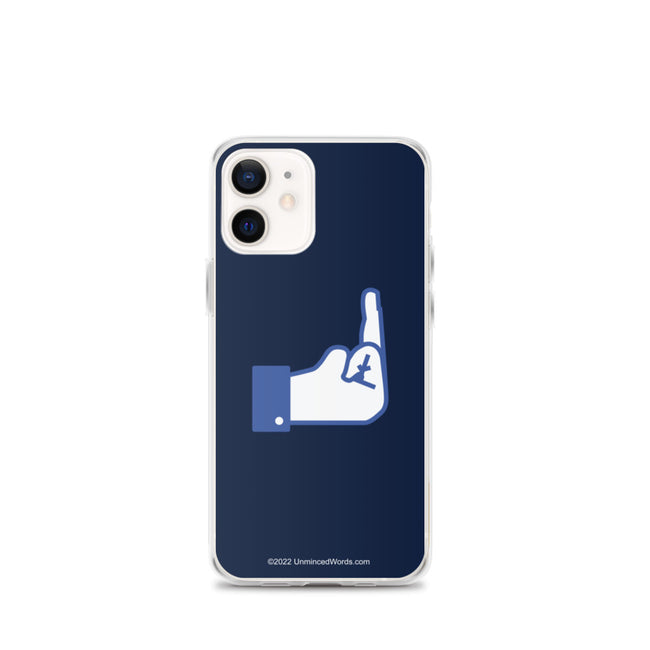 Middle Blue Finger - iPhone Case
