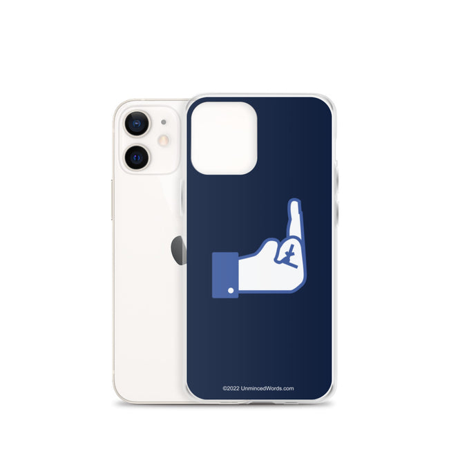 Middle Blue Finger - iPhone Case