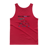 Which Tank Fills First? - Cotton Tank Top with Tear Away Label - Unminced Words