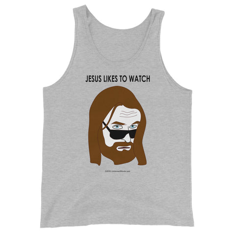 Jesus Likes to Watch - Men's Tank Top - Unminced Words