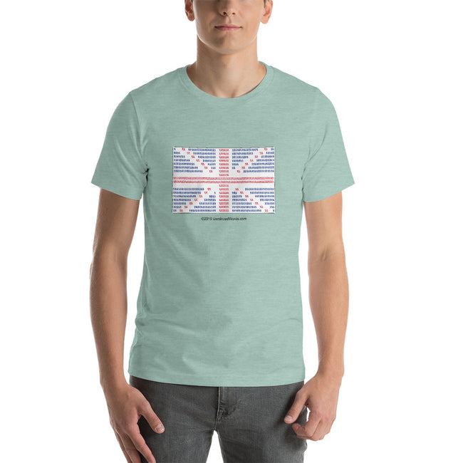 Union Flag ASCII - Short-Sleeve Men's T-Shirt - Unminced Words