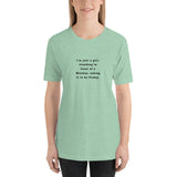 Just a Girl - Short-Sleeve Ladies' T-Shirt - Unminced Words