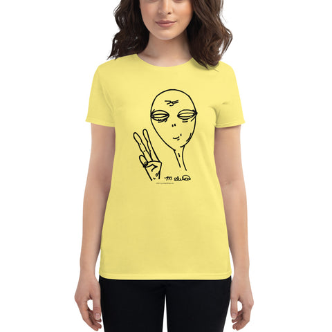 Peaceful Alien - Women's short sleeve t-shirt - Unminced Words