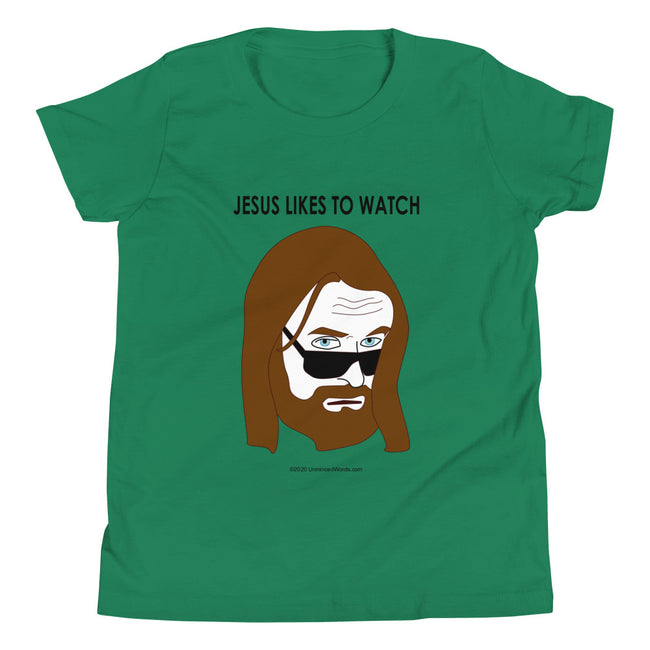 Jesus Likes to Watch - Youth Short Sleeve T-Shirt - Unminced Words