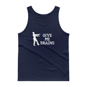 Give Me Brains - Cotton Tank Top - Unminced Words