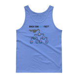 Which Tank Fills First? - Cotton Tank Top with Tear Away Label - Unminced Words