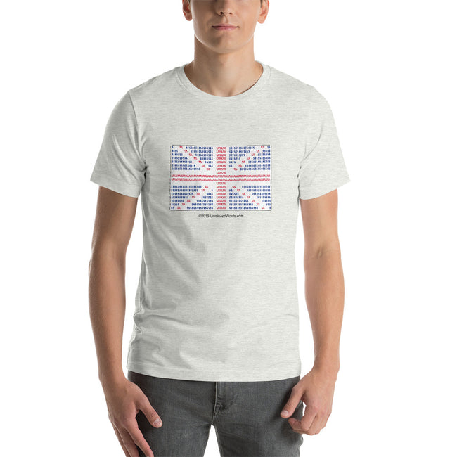 Union Flag ASCII - Short-Sleeve Men's T-Shirt - Unminced Words