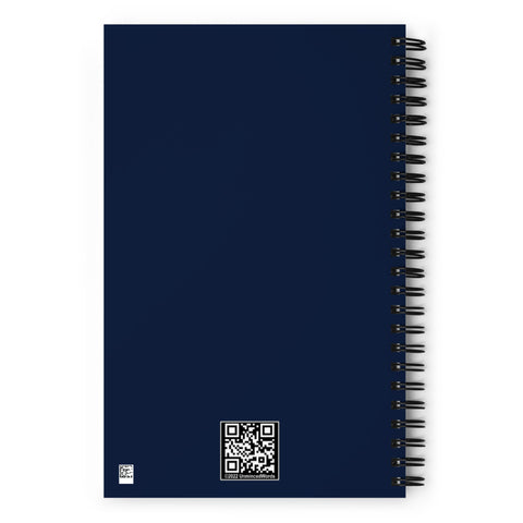 Middle Blue Finger - Spiral notebook