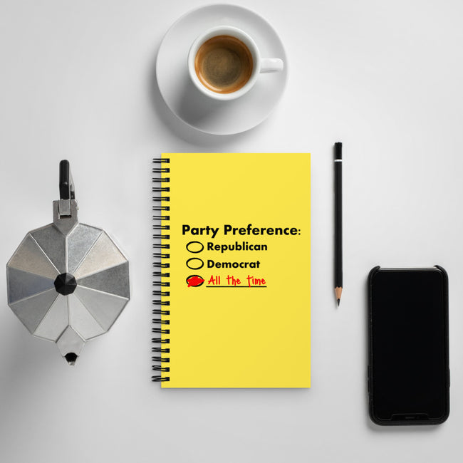 Party Preference - Spiral notebook