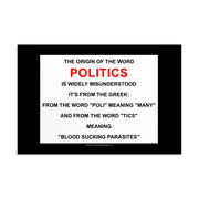 The Definition of Politics - Postcard - Unminced Words