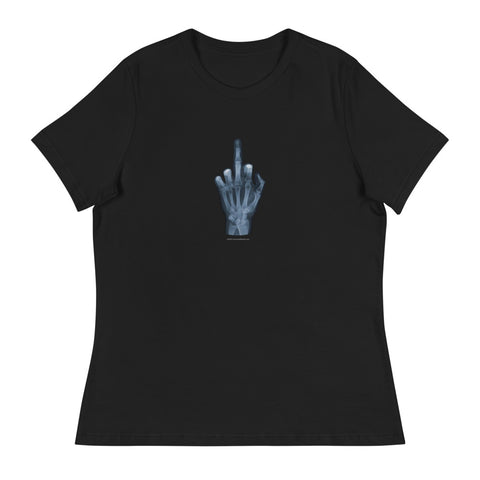 X-Ray Finger - Women's Relaxed T-Shirt - Unminced Words