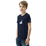 Middle Blue Finger - Youth Short Sleeve T-Shirt